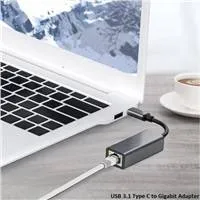 Prevodník PremiumCord USB-C na gigabitový RJ45