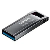 ADATA Flash Disk 64GB UR340, USB 3.2 Dash Drive, kov lesklá černá