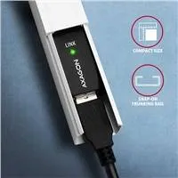 AXAGON ADR-220, USB 2.0 A-M -> A-F aktívny predlžovací / repeater kábel, 20m