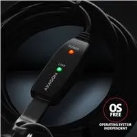 AXAGON ADR-220, USB 2.0 A-M -> A-F aktívny predlžovací / repeater kábel, 20m