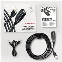 AXAGON ADR-220, USB 2.0 A-M -> A-F aktívny predlžovací / repeater kábel, 20m