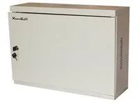 XtendLan 19" nástěnný vertikální rozvaděč 2U 540x120, plné dveře, šedý