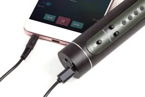 Teddies Mikrofón karaoke Bluetooth, čierna, na batérie, s USB káblom