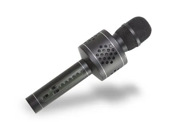Teddies Mikrofón karaoke Bluetooth, čierna, na batérie, s USB káblom