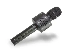 Teddies Mikrofón karaoke Bluetooth, čierna, na batérie, s USB káblom