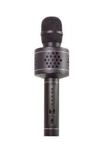 Teddies Mikrofón karaoke Bluetooth, čierna, na batérie, s USB káblom