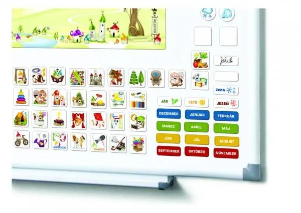 Kalendár magnetický - Škôlka 114ks magnetiek v kartóne 45x32x1cm SK verze