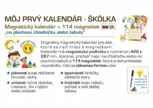 Kalendár magnetický - Škôlka 114ks magnetiek v kartóne 45x32x1cm SK verze