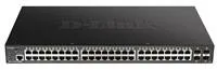 D-Link DGS-1250-52XMP 52-portový gigabitový inteligentný PoE switch, 48x GbE PoE+, 4x SFP+, PoE 370W