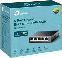 TP-Link Easy Smart switch TL-SG105MPE (5xGbE, 4xPoE+, 120W, fanless)