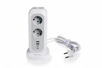VERBATIM EU Power Tower EUPT-01 Nabíjecí stanice ,11x 230V, 2x USB-C, 2x USB-A