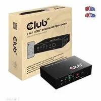 Club 3D Club3D Switch 1:3 HDMI 8K60Hz/4K120Hz, 3 porty