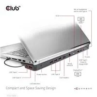 Club 3D Club3D Dokovací stanice USB-C, Triple Display DP 1.4 Alt mode Smart PD3.0 Charging Dock with 100 Watt PS