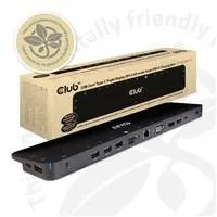 Club 3D Club3D Dokovací stanice USB-C, Triple Display DP 1.4 Alt mode Smart PD3.0 Charging Dock with 100 Watt PS