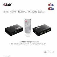 Club 3D Club3D Switch 1:3 HDMI 8K60Hz/4K120Hz, 3 porty