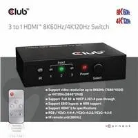 Club 3D Club3D Switch 1:3 HDMI 8K60Hz/4K120Hz, 3 porty