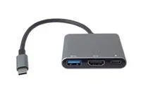 PremiumCord Adaptér USB-C na HDMI + USB3.0 + PD, rozlišení 4K a FULL HD 1080p