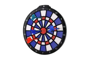 Terč so šípkami 4ks plast priemer 28cm v krabici 39x31x3cm