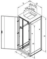 TRITON 19" stojanový rozvaděč 42U/600x800
