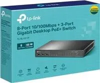 TP-Link CCTV switch TL-SL1311P (8x100Mb/s, 2xGbE, 1xSFP, 8xPoE+, 65W, fanless)