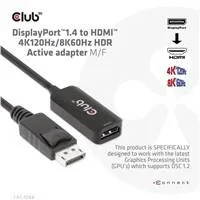 Club3D Active DisplayPort adaptér 1.4 na HDMI 4K120HZ HDR (M/F), čierna
