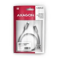 AXAGON BUCM2-CM20AB, CHARGE kábel USB-C  USB-C, 2m, Hi-Speed USB, PD 240W 5A, ALU, oplet, čierny