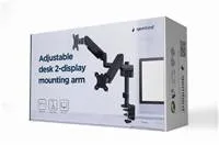 GEMBIRD Držák 2 monitorů na stůl MA-DA2P-01, naklápěcí, až do 32” a 9kg, černý