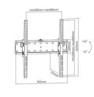 GEMBIRD Držák TV WM-55T-02, 32"-55" (40kg), náklopný