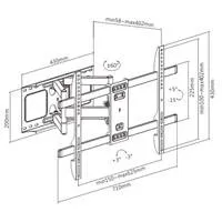 GEMBIRD Držák TV WM-80ST-02, 37"-80" (60kg), otočný a náklopný