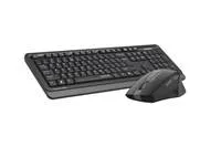 A4tech FGS1035Q, bezdrátový kancelářský set klávesnice s myši, šedá