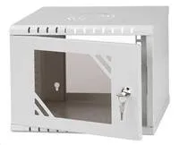 LEXI-Net 10" nástěnný rozvaděč Basic 4U 320x300, skleněné dveře, bez zad, svařovaný, šedý