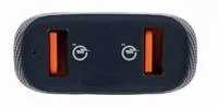 GEMBIRD Nabíječka do auta, 2x USB, rychlo-nabíječka, QC3.0, 36 W, černá