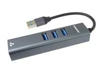 PREMIUMCORD Adaptér USB3.0 - LAN RJ45 ETHERNET 10/100/1000 MBIT + 3x USB3.0 port