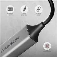AXAGON ADE-TXCA, USB-C + USB-A 3.2 Gen 1 - Gigabit Ethernet sieťová karta, Asix AX88179, auto inštal