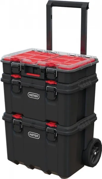 Box Keter® 250927 Stack´n´roll mobilný systém, 525x411x694 mm, na náradie