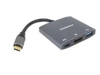 PremiumCord adaptér USB-C na HDMI, USB3.0, PD, 4K a FULL HD 1080p rozlíšenie