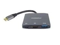 PremiumCord adaptér USB-C na HDMI, USB3.0, PD, 4K a FULL HD 1080p rozlíšenie