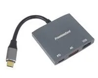 PremiumCord adaptér USB-C na HDMI, USB3.0, PD, 4K a FULL HD 1080p rozlíšenie