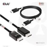 Club3D Kabel DisplayPort 2.1 na DisplayPort 2.1 VESA DP80, 4K240Hz/8K60Hz/10K30Hz HDR (M/M), 1.2m, černá