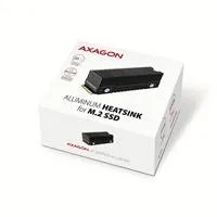 AXAGON CLR-M2XT, hliníkový pasívny chladič pre jedno aj obojstranný M.2 SSD disk, výška 24 mm