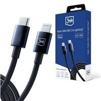 3mk datový kabel Hyper Cable USB-C/Lightning 20W 1.2m, černá