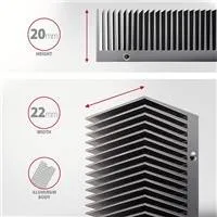 AXAGON CLR-M2XT, hliníkový pasívny chladič pre jedno aj obojstranný M.2 SSD disk, výška 24 mm