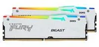 KINGSTON DIMM DDR5 64GB (Kit of 2) 6000MT/s CL30 Non-ECC FURY Beast RGB EXPO, Bílá