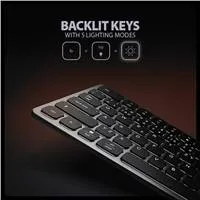 AXAGON HMC-KB-CS, USB 5Gbps hub s CZ/SK klávesnicou, HDMI 4K/60Hz, 3x USB-A, SD/mSD, audio, PD 100W, kábel USB-C 60cm