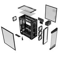 ADATA XPG case BATTLECRUISER II Mid-Tower, bez zdroje, 4x 120mm ARGB Fan, Černá