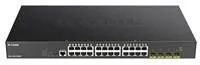 D-Link DGS-1250-28XMP 28-portový gigabitový inteligentný PoE switch, 24x GbE PoE+, 4x SFP+, PoE 370W