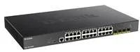 D-Link DGS-1250-28XMP 28-portový gigabitový inteligentný PoE switch, 24x GbE PoE+, 4x SFP+, PoE 370W