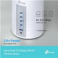 TP-Link Deco BE65(1-pack) WiFi7 Mesh(BE9300,2,4GHz/5GHz/6GHz,4x2,5GbELAN/WAN, 1xUSB3.0)