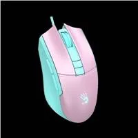 A4tech Bloody Myš L65 Max, podsvícená herní myš, 12000 DPI, USB, Růžová