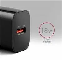 AXAGON ACU-QC18, nabíjačka do siete 18W, 1x port USB-A, QC3.0/AFC/Apple, čierna